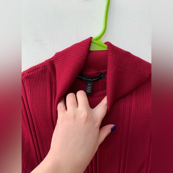 White House Black Market Fashioned Yoke Turtleneck Sweater - Picture 4 of 7